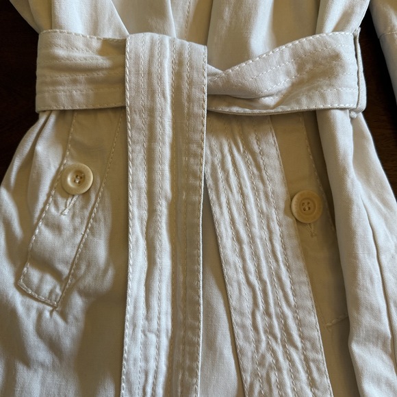 Woman's Long Trench Coat See By Chloe US Sz 4 Light Khaki Button Tie Waist - Picture 8 of 15